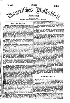 Neues bayerisches Volksblatt Montag 2. März 1874