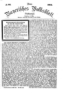 Neues bayerisches Volksblatt Samstag 28. März 1874