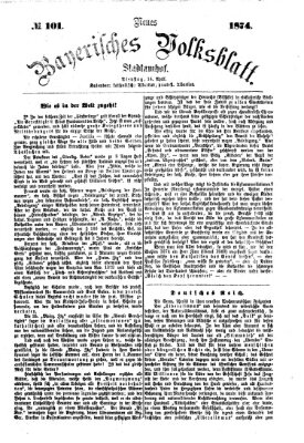 Neues bayerisches Volksblatt Dienstag 14. April 1874