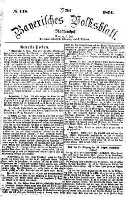 Neues bayerisches Volksblatt Montag 1. Juni 1874