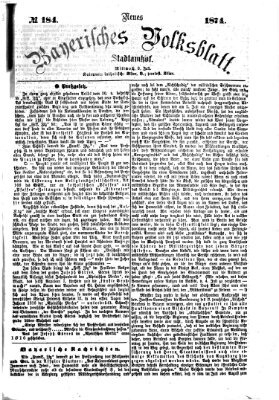 Neues bayerisches Volksblatt Mittwoch 8. Juli 1874