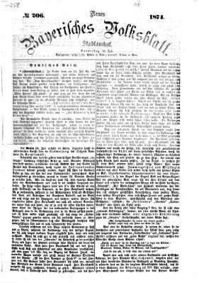 Neues bayerisches Volksblatt Donnerstag 30. Juli 1874