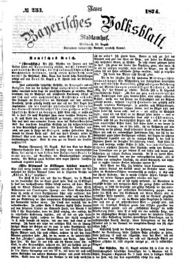 Neues bayerisches Volksblatt Mittwoch 26. August 1874