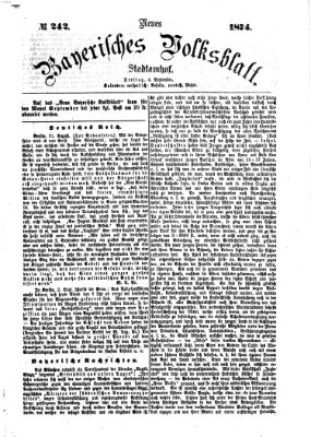 Neues bayerisches Volksblatt Freitag 4. September 1874