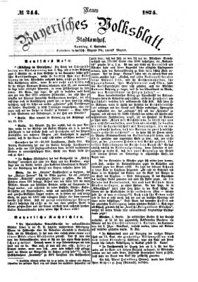 Neues bayerisches Volksblatt Sonntag 6. September 1874