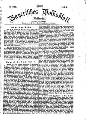 Neues bayerisches Volksblatt Sonntag 13. September 1874