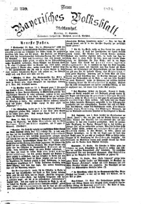 Neues bayerisches Volksblatt Montag 21. September 1874