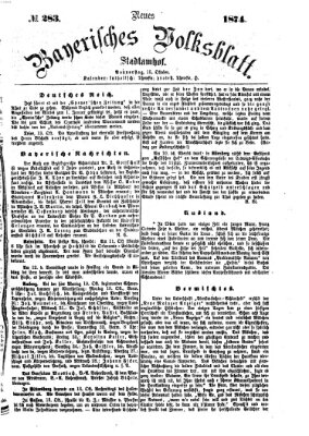 Neues bayerisches Volksblatt Donnerstag 15. Oktober 1874