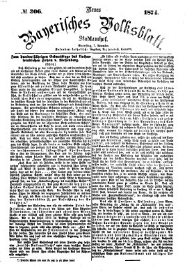 Neues bayerisches Volksblatt Samstag 7. November 1874