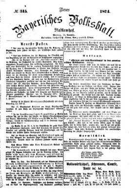 Neues bayerisches Volksblatt Montag 16. November 1874