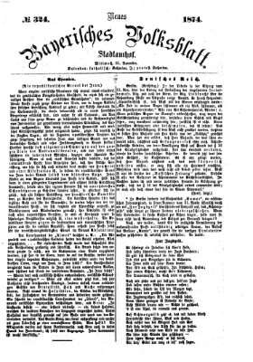 Neues bayerisches Volksblatt Mittwoch 25. November 1874