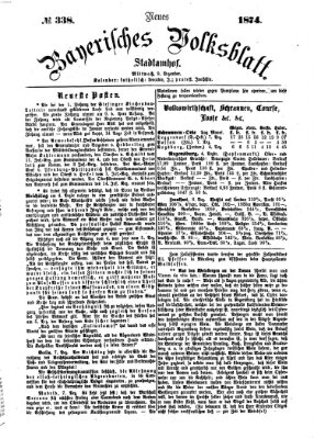 Neues bayerisches Volksblatt Mittwoch 9. Dezember 1874