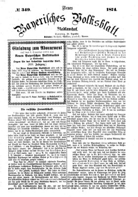 Neues bayerisches Volksblatt Sonntag 20. Dezember 1874