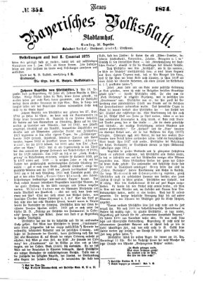 Neues bayerisches Volksblatt Samstag 26. Dezember 1874