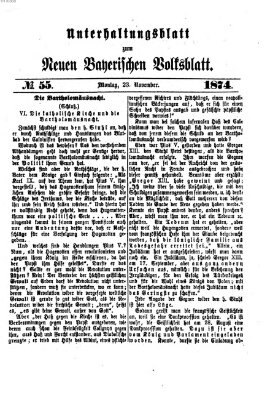 Neues bayerisches Volksblatt. Unterhaltungsblatt (Neues bayerisches Volksblatt) Montag 23. November 1874