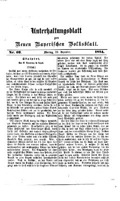 Neues bayerisches Volksblatt. Unterhaltungsblatt (Neues bayerisches Volksblatt) Montag 28. Dezember 1874