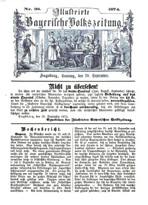 Illustrirte bayerische Volkszeitung Sonntag 20. September 1874