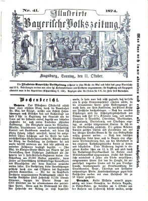 Illustrirte bayerische Volkszeitung Sonntag 11. Oktober 1874