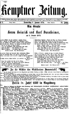 Kemptner Zeitung Donnerstag 8. Januar 1874