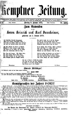 Kemptner Zeitung Freitag 9. Januar 1874