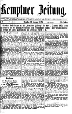 Kemptner Zeitung Dienstag 13. Januar 1874