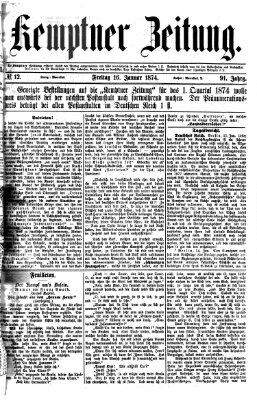 Kemptner Zeitung Freitag 16. Januar 1874