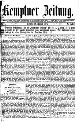 Kemptner Zeitung Sonntag 18. Januar 1874