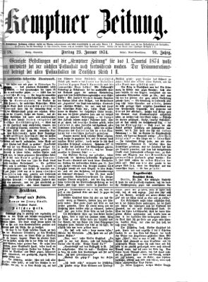 Kemptner Zeitung Freitag 23. Januar 1874