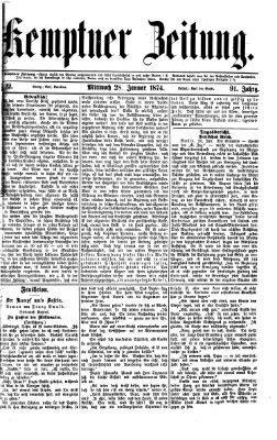 Kemptner Zeitung Mittwoch 28. Januar 1874