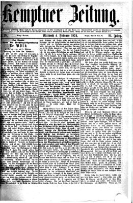 Kemptner Zeitung Mittwoch 4. Februar 1874