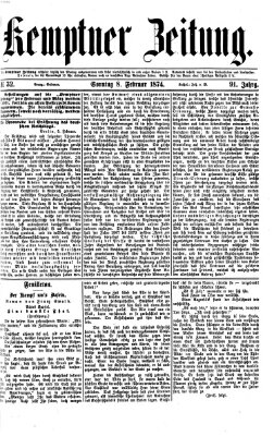 Kemptner Zeitung Sonntag 8. Februar 1874