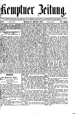 Kemptner Zeitung Freitag 13. Februar 1874