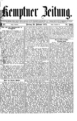 Kemptner Zeitung Freitag 20. Februar 1874