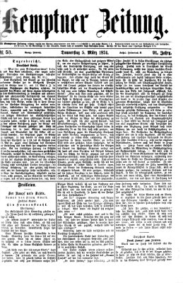 Kemptner Zeitung Donnerstag 5. März 1874