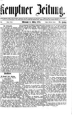 Kemptner Zeitung Mittwoch 11. März 1874