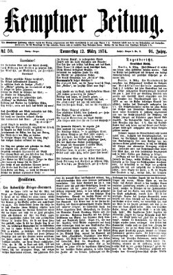 Kemptner Zeitung Donnerstag 12. März 1874