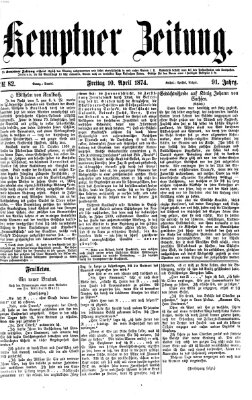 Kemptner Zeitung Freitag 10. April 1874