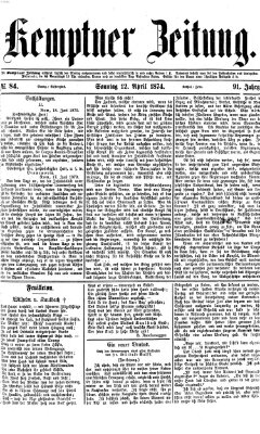 Kemptner Zeitung Sonntag 12. April 1874