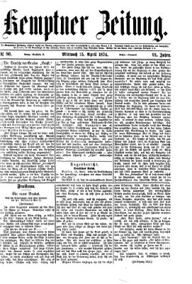 Kemptner Zeitung Mittwoch 15. April 1874