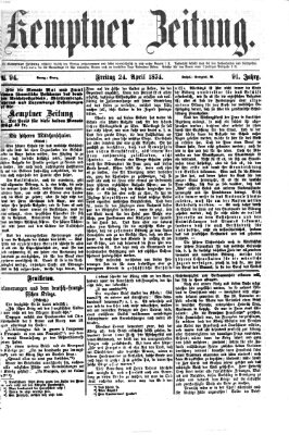 Kemptner Zeitung Freitag 24. April 1874