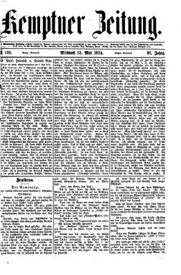 Kemptner Zeitung Mittwoch 13. Mai 1874