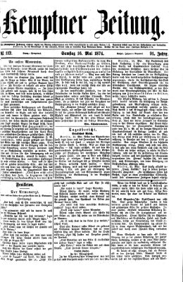 Kemptner Zeitung Samstag 16. Mai 1874