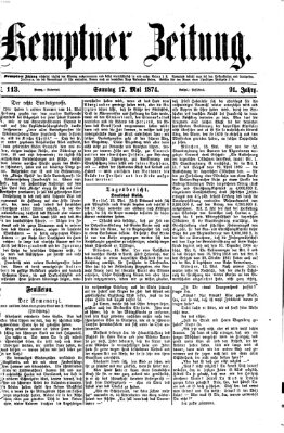 Kemptner Zeitung Sonntag 17. Mai 1874