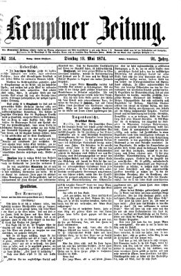 Kemptner Zeitung Dienstag 19. Mai 1874