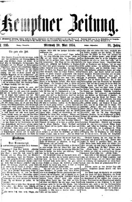 Kemptner Zeitung Mittwoch 20. Mai 1874