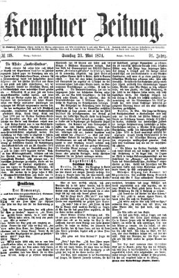 Kemptner Zeitung Samstag 23. Mai 1874