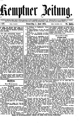 Kemptner Zeitung Donnerstag 4. Juni 1874