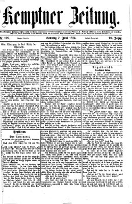 Kemptner Zeitung Sonntag 7. Juni 1874