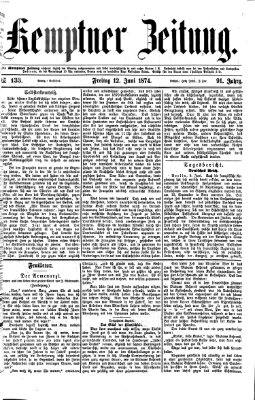 Kemptner Zeitung Freitag 12. Juni 1874