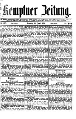 Kemptner Zeitung Sonntag 14. Juni 1874